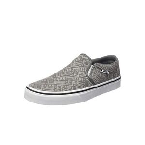 Vans Kids Classic Slip-On Off The Wall Logo Grey White Sneakers 3.0 Youth 721356